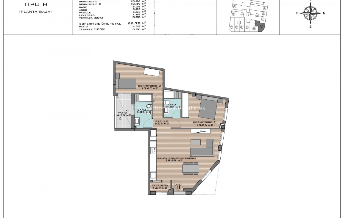 New Build - Apartment / flat - Algorfa - Pueblo