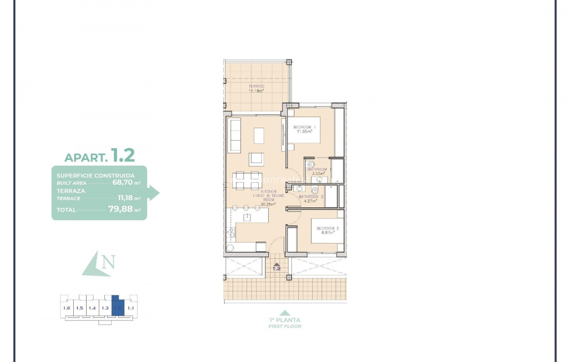 New Build - Apartment / flat - Los Alcazares - Serena Golf