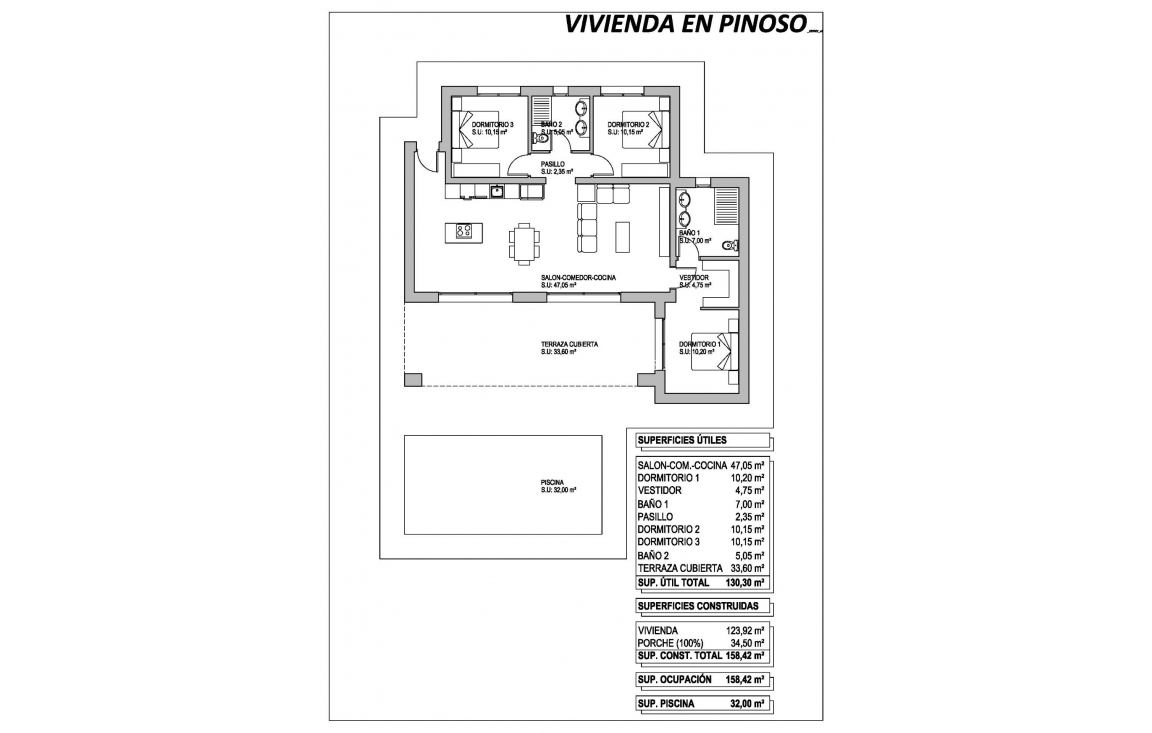 Новое здание - Villa - Pinoso - Campo