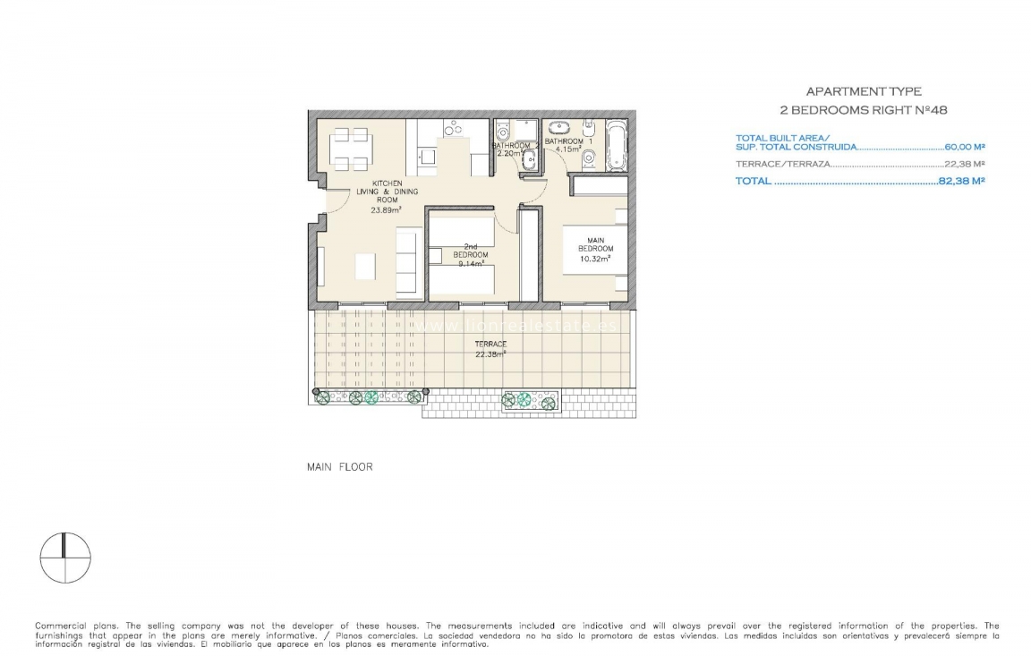 Obra nueva - Apartamento / piso - Aguilas - Collados