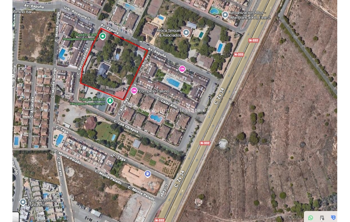 Odsprzedaż - Działka / Grunt - Orihuela Costa - Los Altos